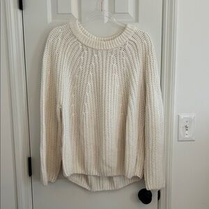 Free People Cream Knit Sweater